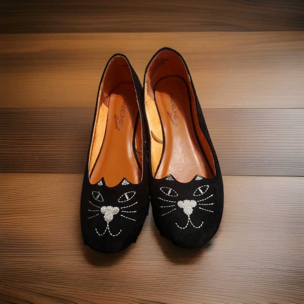 Madeline Stuart Catty Shoes Women's 8M Ballet Flats Black  Shoes Halloween Y2K